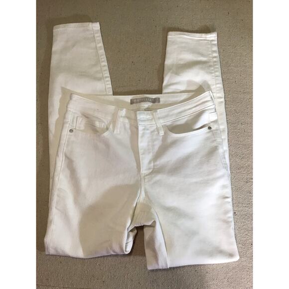 Athleta Women White Jeans Sz. 4 Sculptek Stretch Skinny Athletic. Flex Comfort - Picture 6 of 12